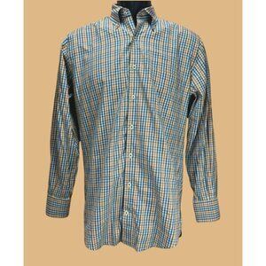 Peter Millar Mens Long-Sleeve Check Shirt Small